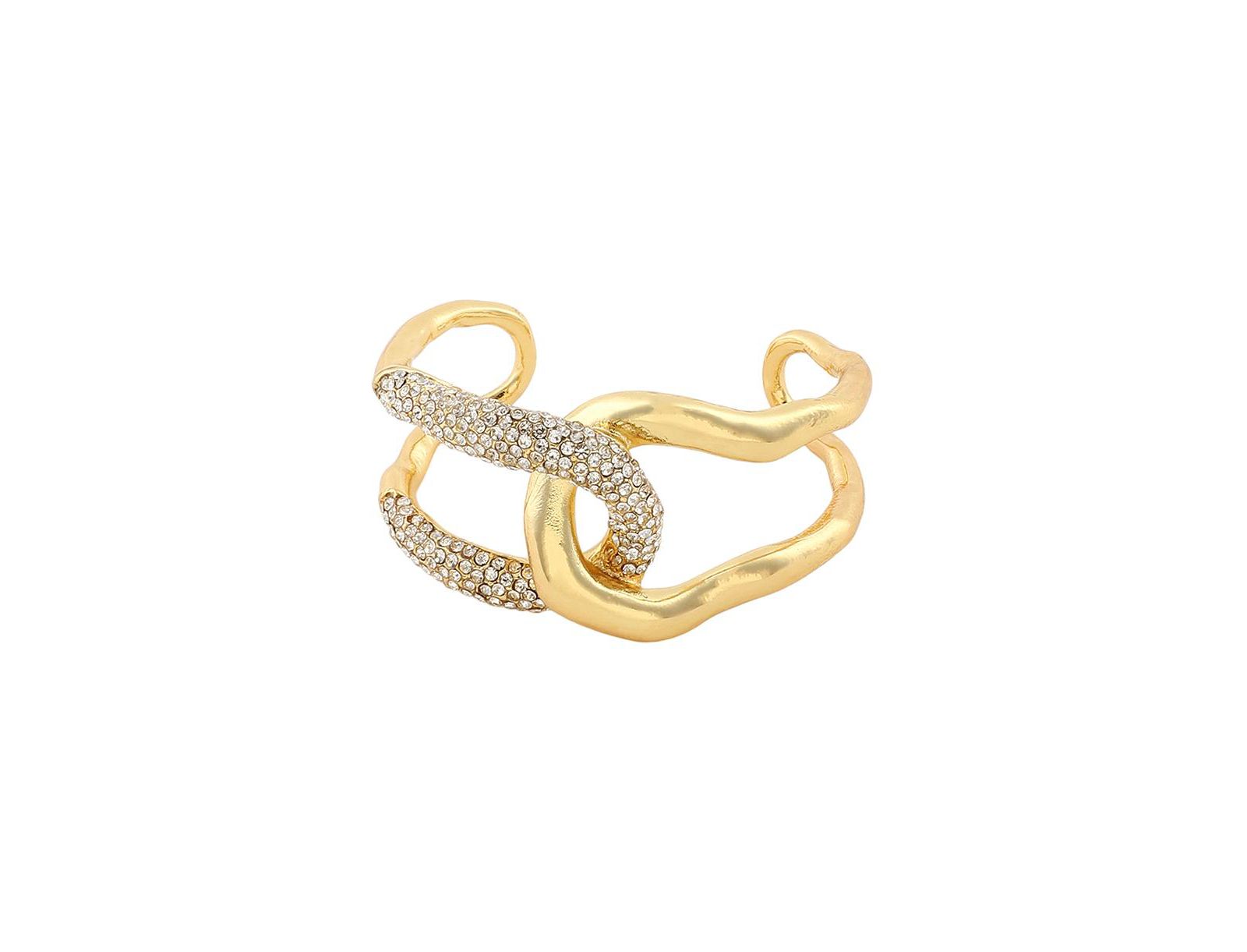 SOHI Gold Opposta Cuff Bracelet
