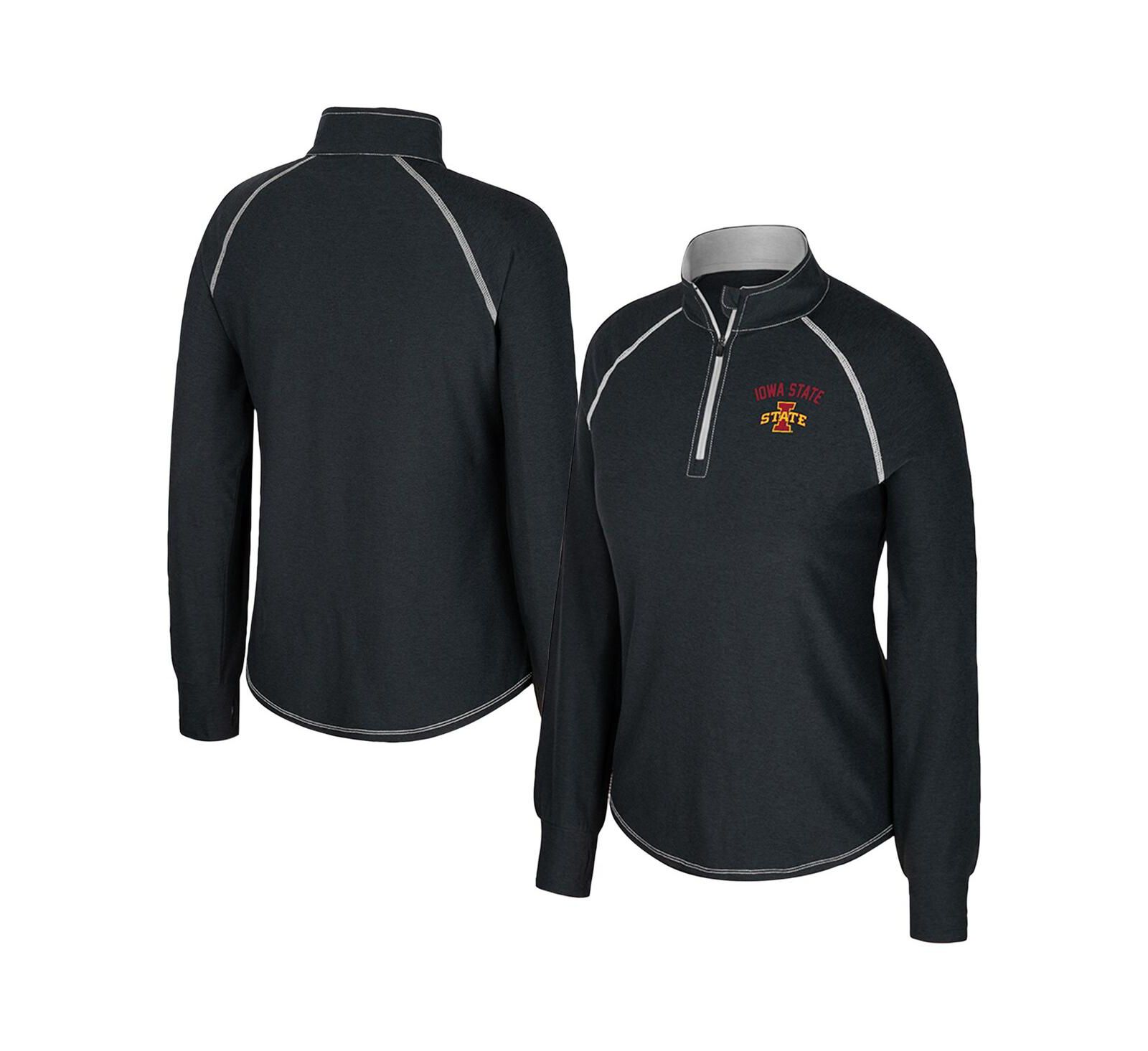 Женская толстовка Colosseum Black Iowa State Cyclones Bikram Raglan