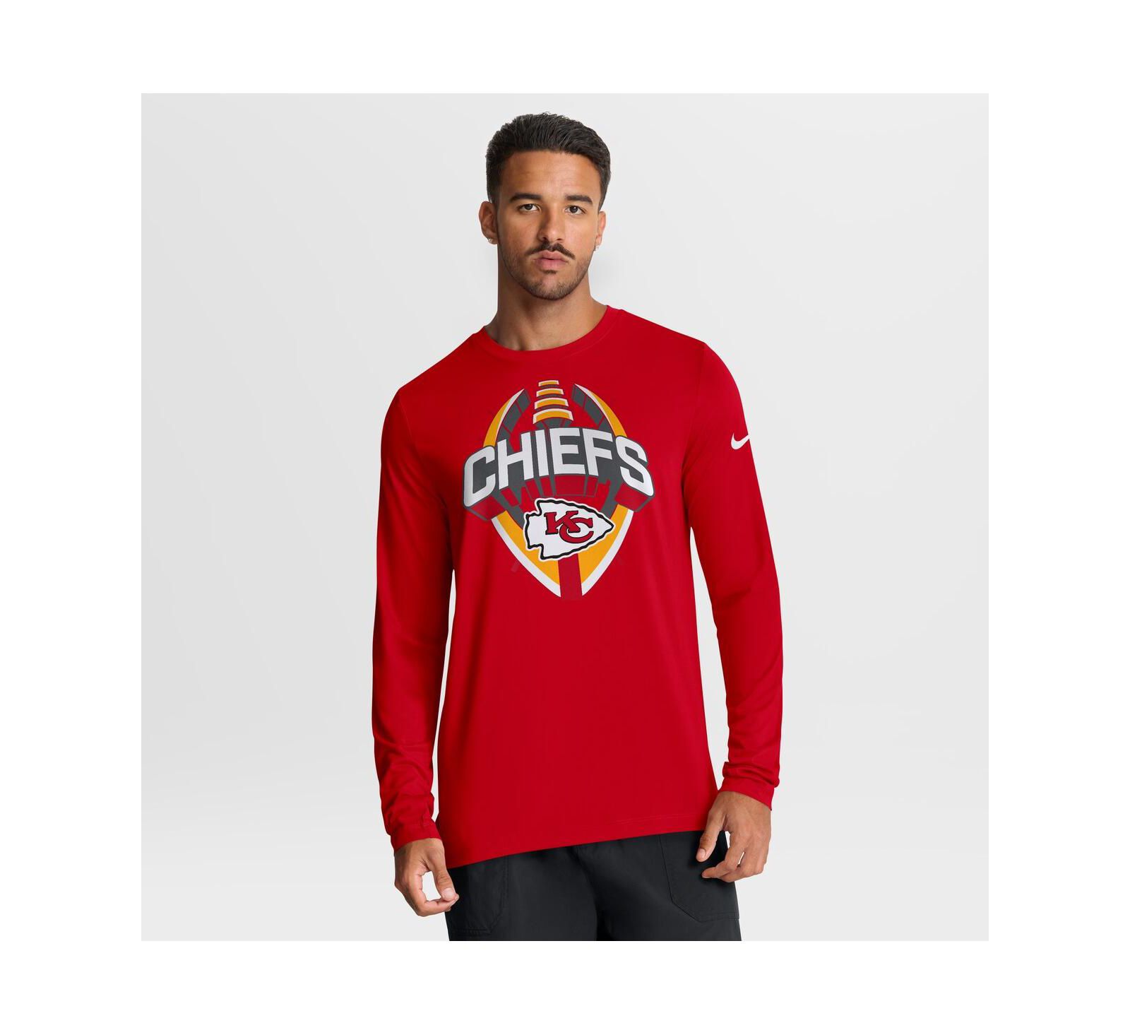 Nike Men's Red Kansas City Chiefs Primetime Legend Icon Performance Long Sleeve T-Shirt