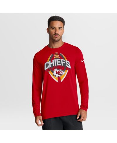 Мужская футболка Nike Red Kansas City Chiefs Primetime Legend Icon Performance Long Sleeve