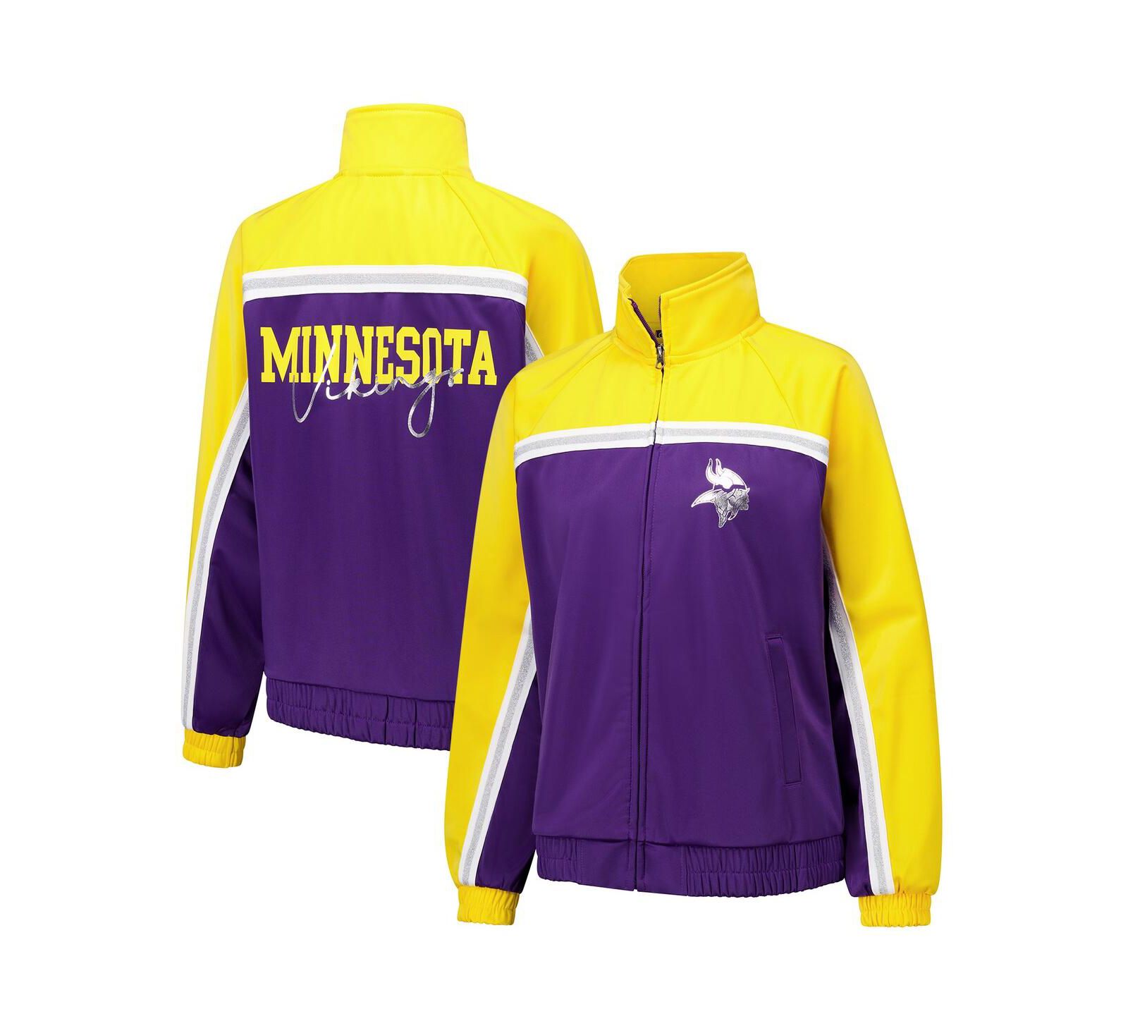 G-III 4Her by Carl Banks Women's Purple Minnesota Vikings Post Game Full-Zip Track Jacket