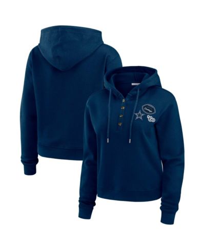 Женский худи WEAR by Erin Andrews Dallas Cowboys Plus Size Waffle, темно-синий