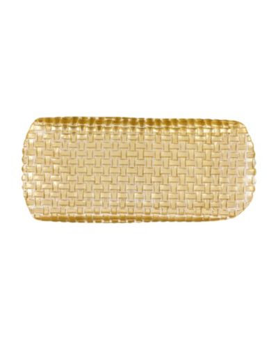 VIETRI Rufolo Basketweave Large Rectangular Tray