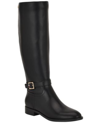 Tommy Hilfiger Women's Mireya Tall Wide Calf Buckle Riding Boot