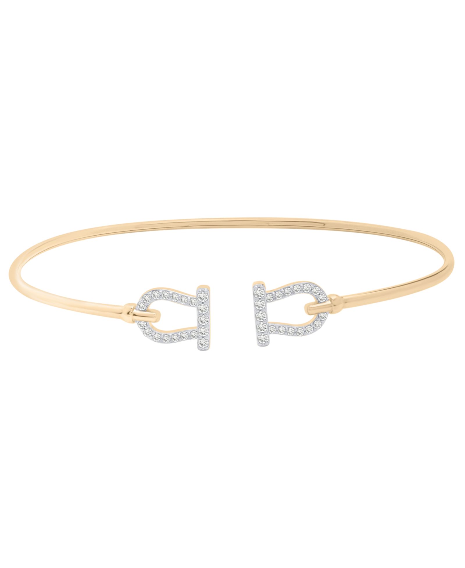 Браслет-браслет с двойной застежкой и бриллиантами Esmé Fine Jewelry (1/4 карата суммарно) из желтого золота 10K