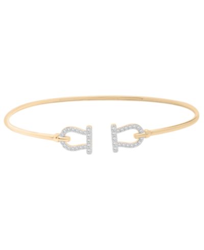 Браслет-браслет с двойной застежкой и бриллиантами Esmé Fine Jewelry (1/4 карата суммарно) из желтого золота 10K