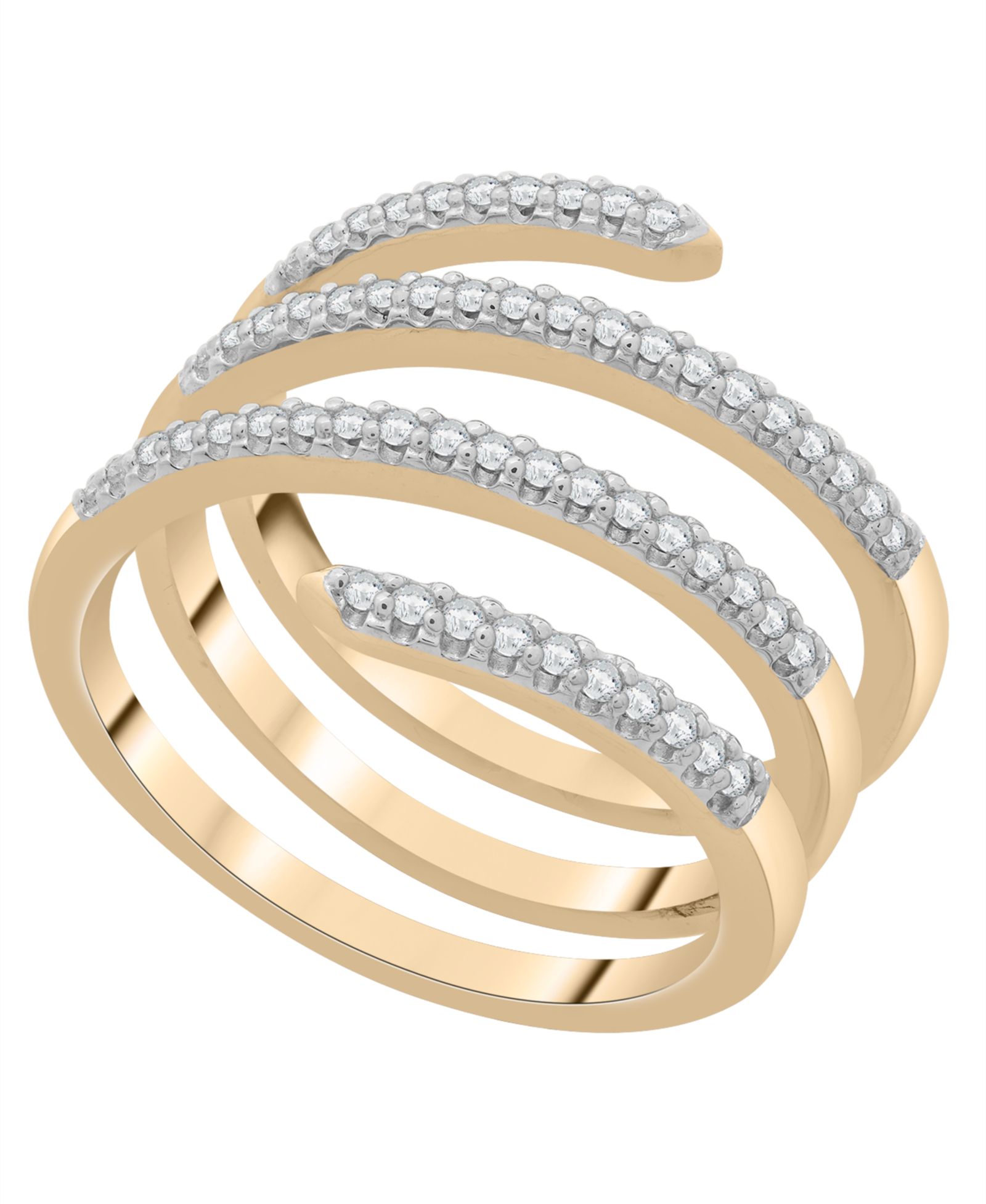 Кольцо Wrapped Spiral Diamond Ring (1/4 ct. t.w.) в 10K Yellow Gold
