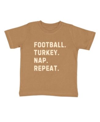 Детская футболка Sweet Wink для мальчиков с принтом Football Turkey Nap к Дню благодарения