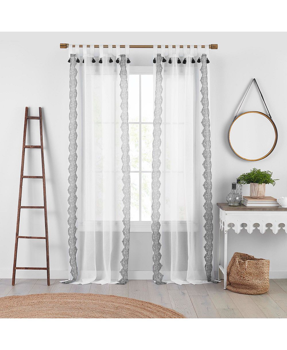 Elrene Home Fashions Штора Shilo Boho с кисточками