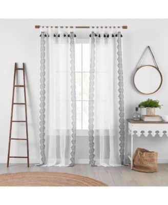 Elrene Home Fashions Штора Shilo Boho с кисточками