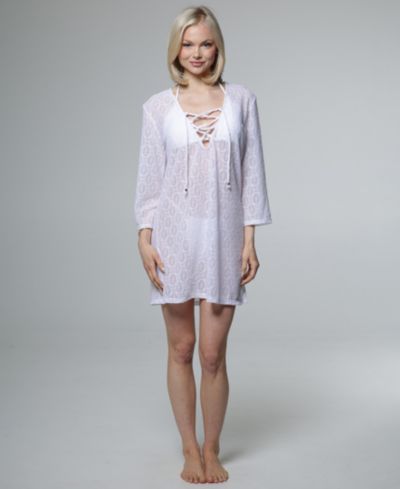 Женский туник-накидка J Valdi Lace-Up Cover-Up