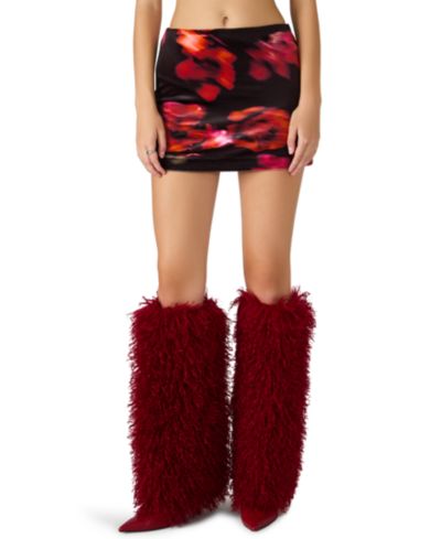 Женская мини-юбка Steve Madden Cindi Printed Velvet