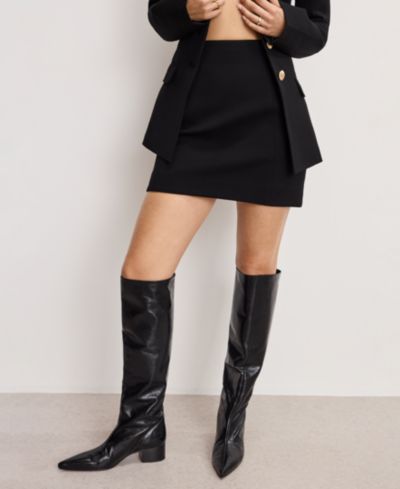 Good American Женский Back Zipper Mini Skirt, Regular and Plus
