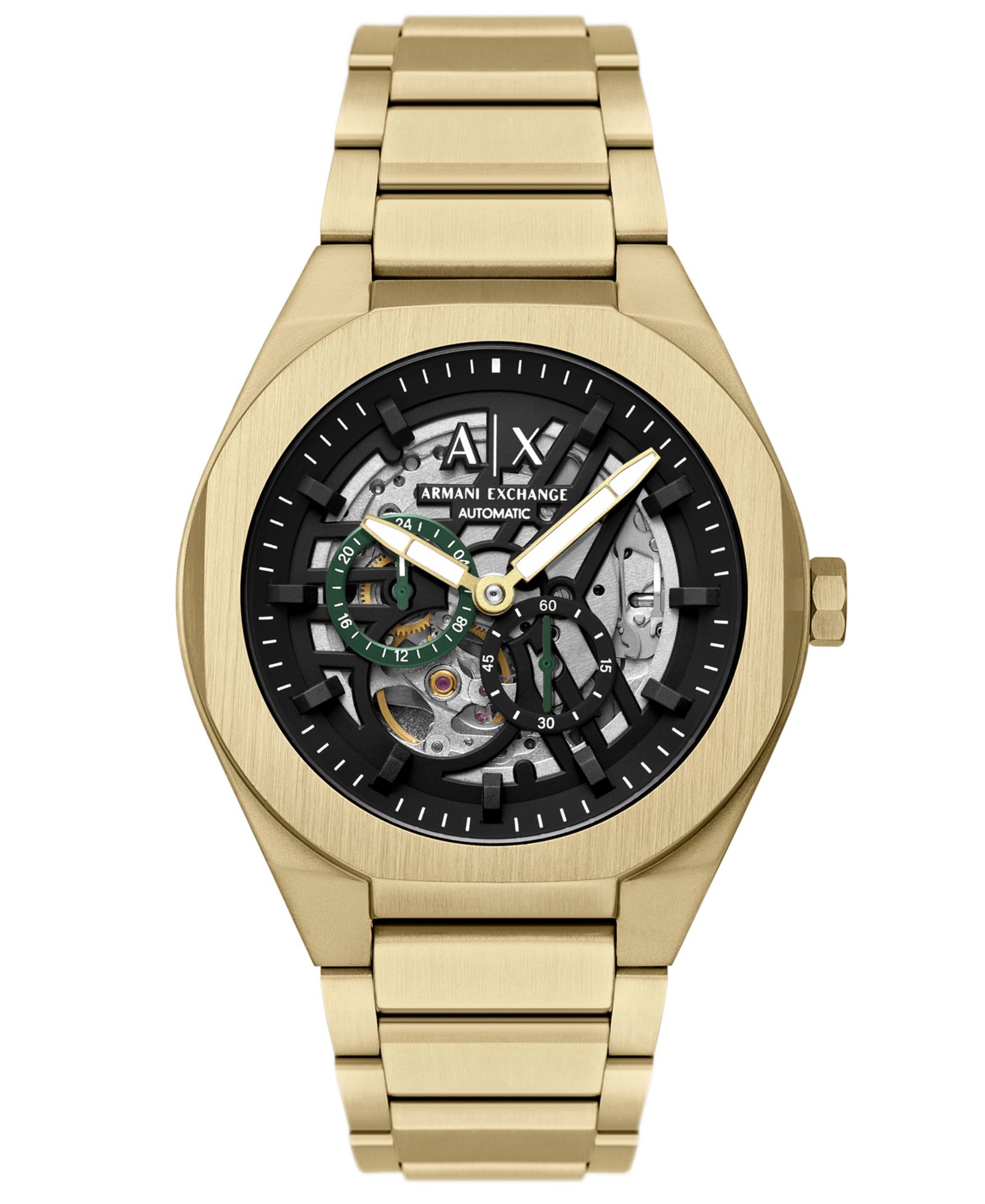 Мужские часы Armani Exchange Sync Automatic Gold-Tone Stainless Steel, 44mm