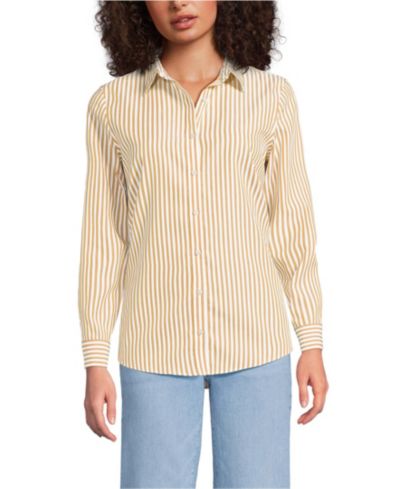 Lands' End Women's No Iron Button Front Shirt