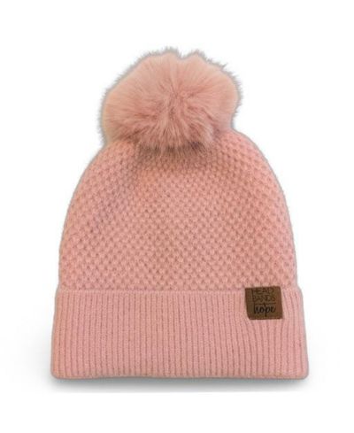 Женская шапка с помпоном Pink
