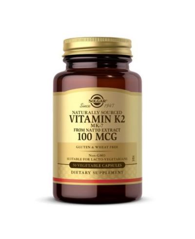 Solgar Natural Vitamin K2 (MK-7) ,100 mcg ,50 V Caps