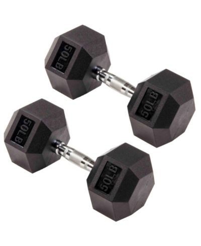 Набор гантелей Signature Fitness Hex для силовых тренировок, 50 lbs