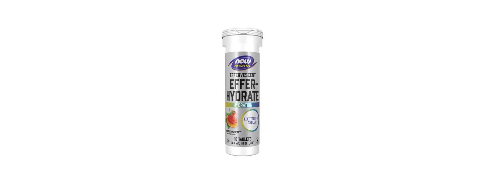 NOW Foods Effer-Hydrate апельсин-клубника, 10 таб