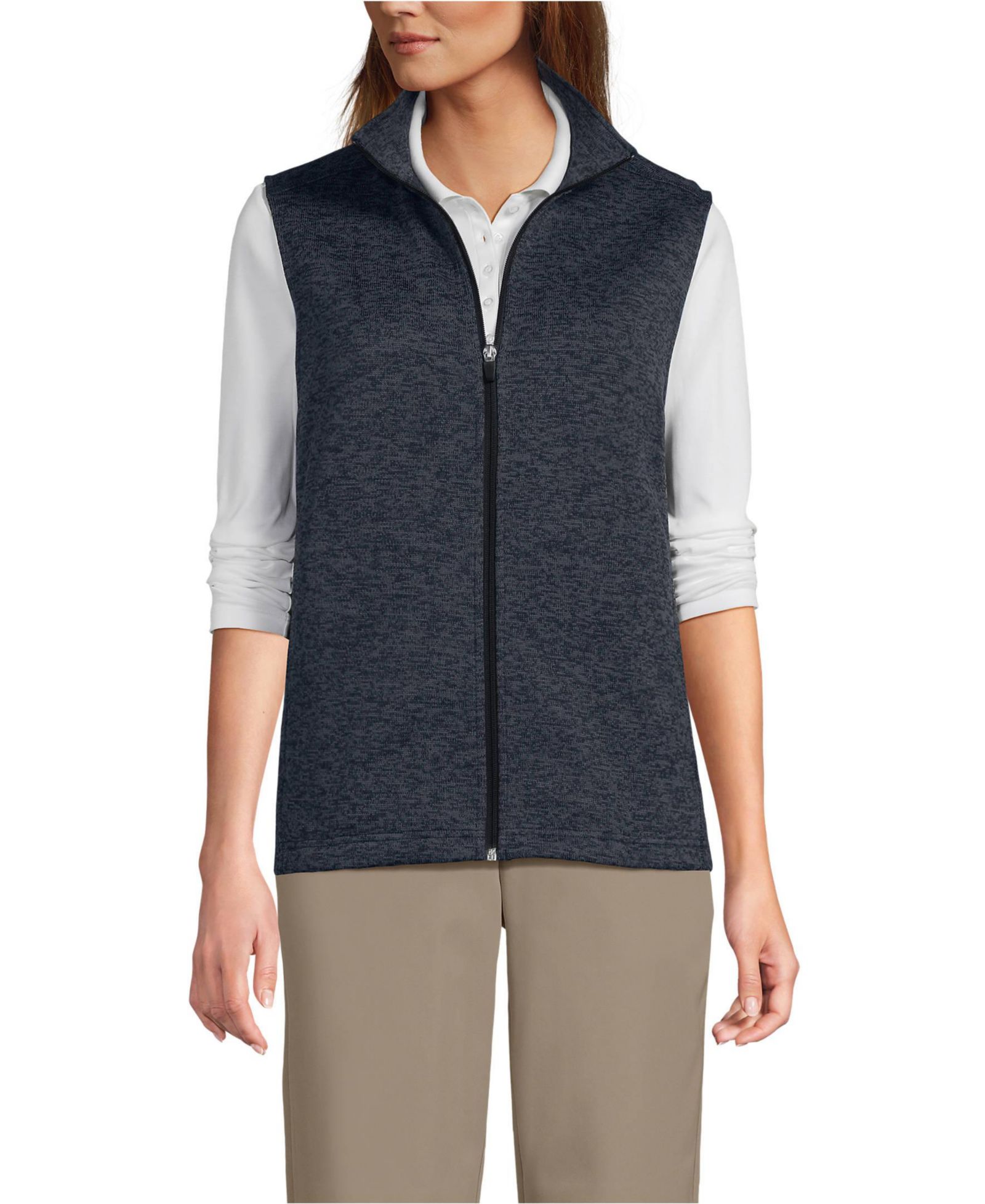 Унисекс жилет Lands' End Sweater Fleece Zip Front