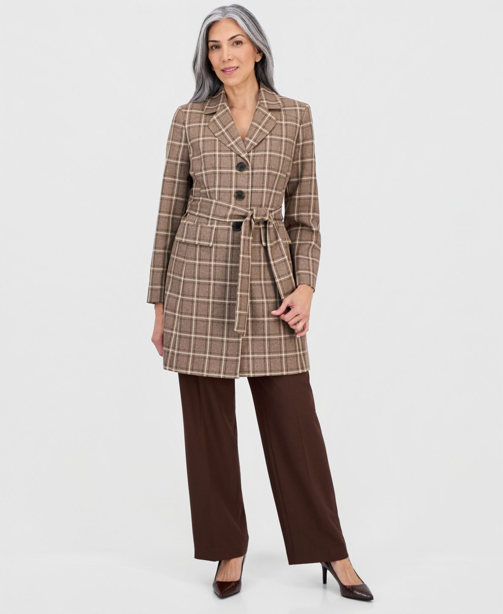 Le Suit Women's Belted Mid-Rise 2 Piece Pantsuit