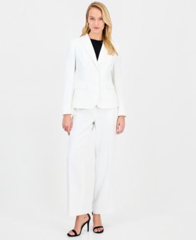 Le Suit Женский брючный костюм в полоску с воротником-шалью 2 Piece