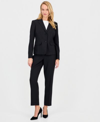 Le Suit Women's Notch-Lapel Mid-Rise 2 Piece Pantsuit