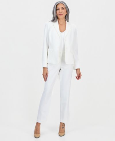 Женский брючный костюм Le Suit Notch-Lapel Mid-Rise, 2 Piece Pantsuit