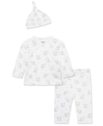 Little Me Baby Girls' or Baby Boys' Button-Up Cardigan, Pants and Matching Hat, 3-Piece Set