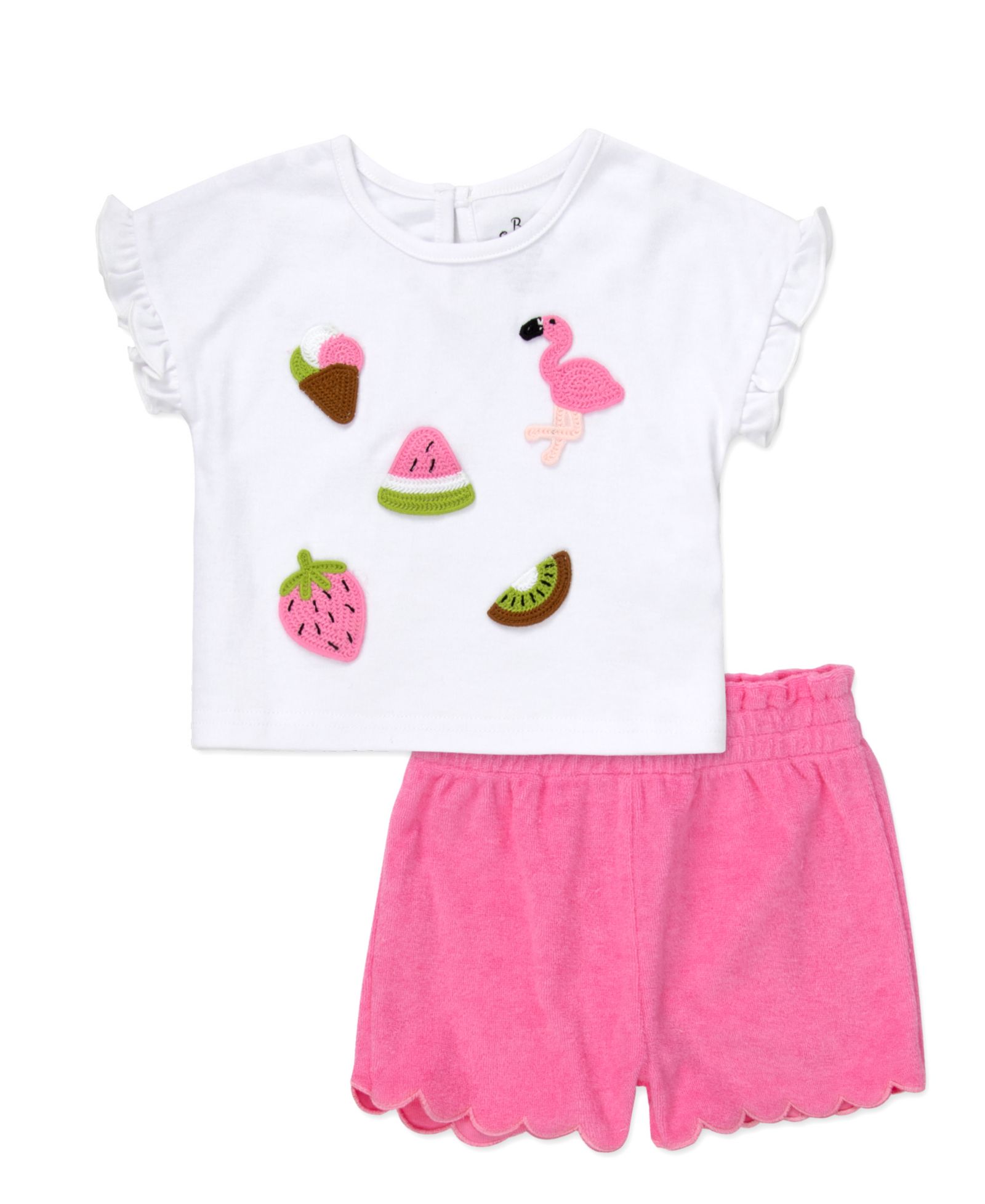 Baby Essentials Комплект из 2 предметов: трикотажная футболка с коротким рукавом и шорты для девочек