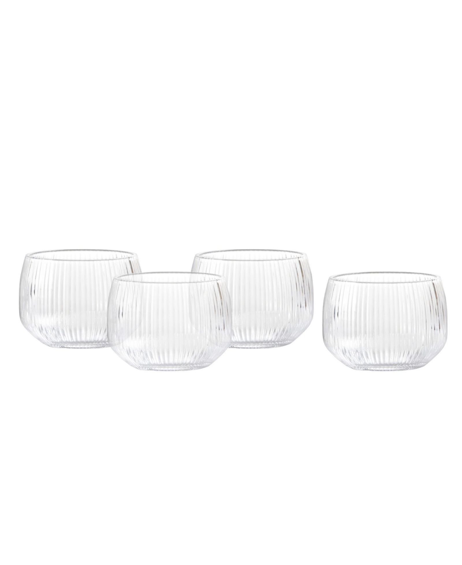 Fortessa Estiva Textured Short Tumbler Glasses, Set of 4