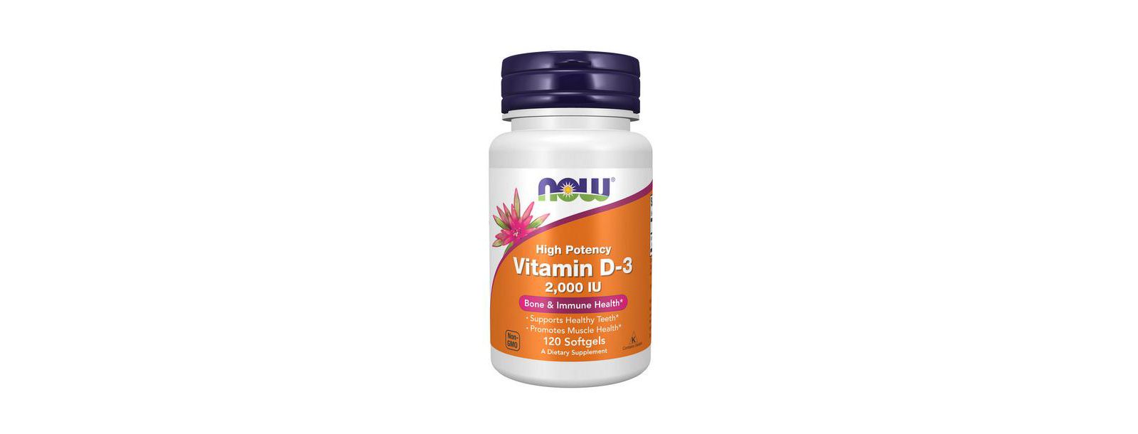 NOW Foods витамин D-3, 2000 IU, 120 мягких капсул