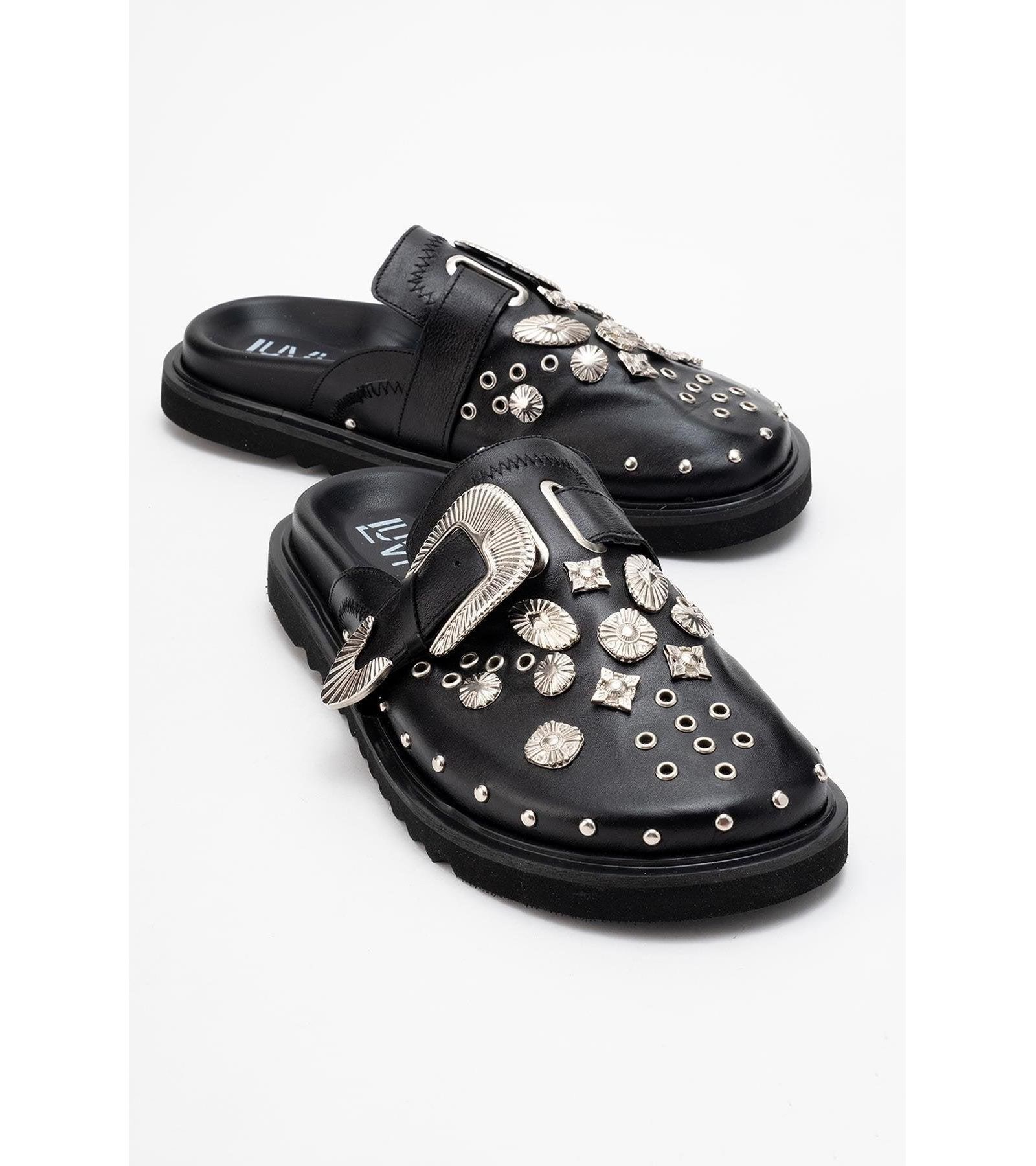 Forever & Always Shoes Maril Leather Buckle Sandal (Women)