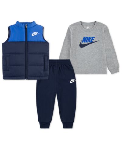 Nike Toddler Boys' 2T-4T Crewneck T-Shirt, Vest and Pants, 3-Piece Set