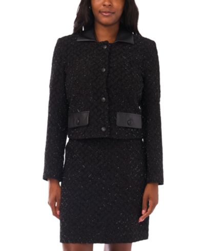 Vince Camuto Женское укороченное пальто Long-Sleeve Cropped