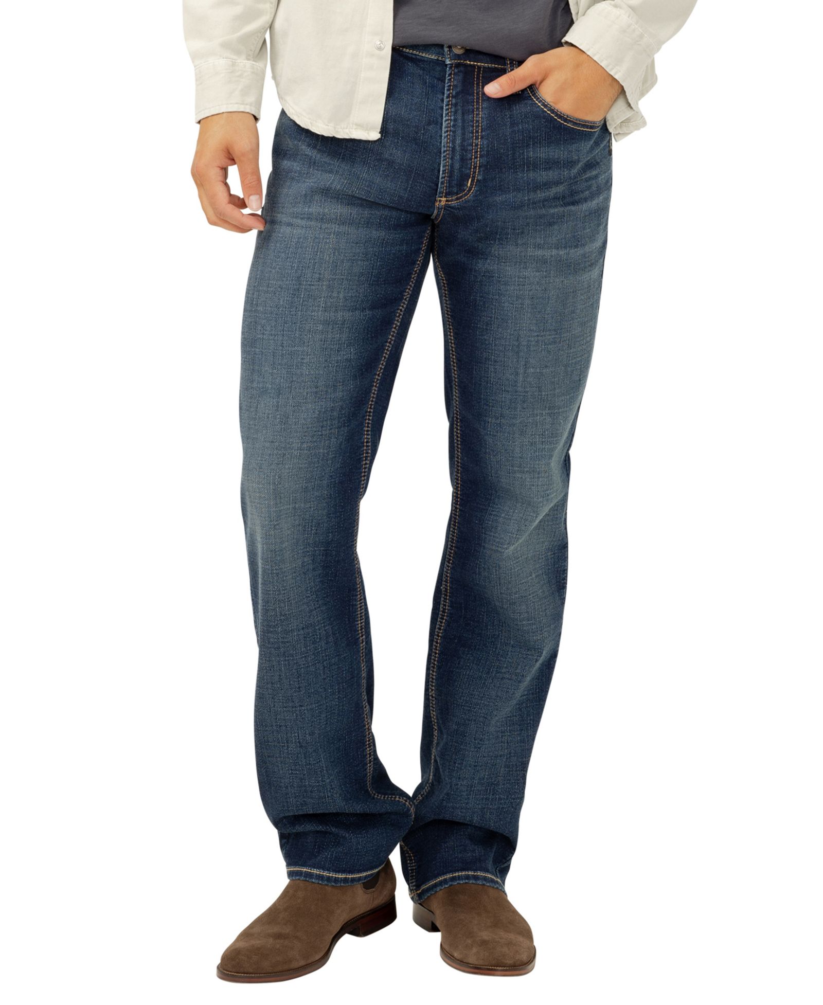 Silver Jeans Co. Мужские джинсы Zac Straight-Fit Stretch Denim