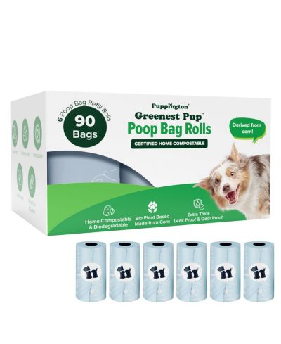 Биоразлагаемые пакеты для уборки за собаками Puppington 90 Bags Ice Blue