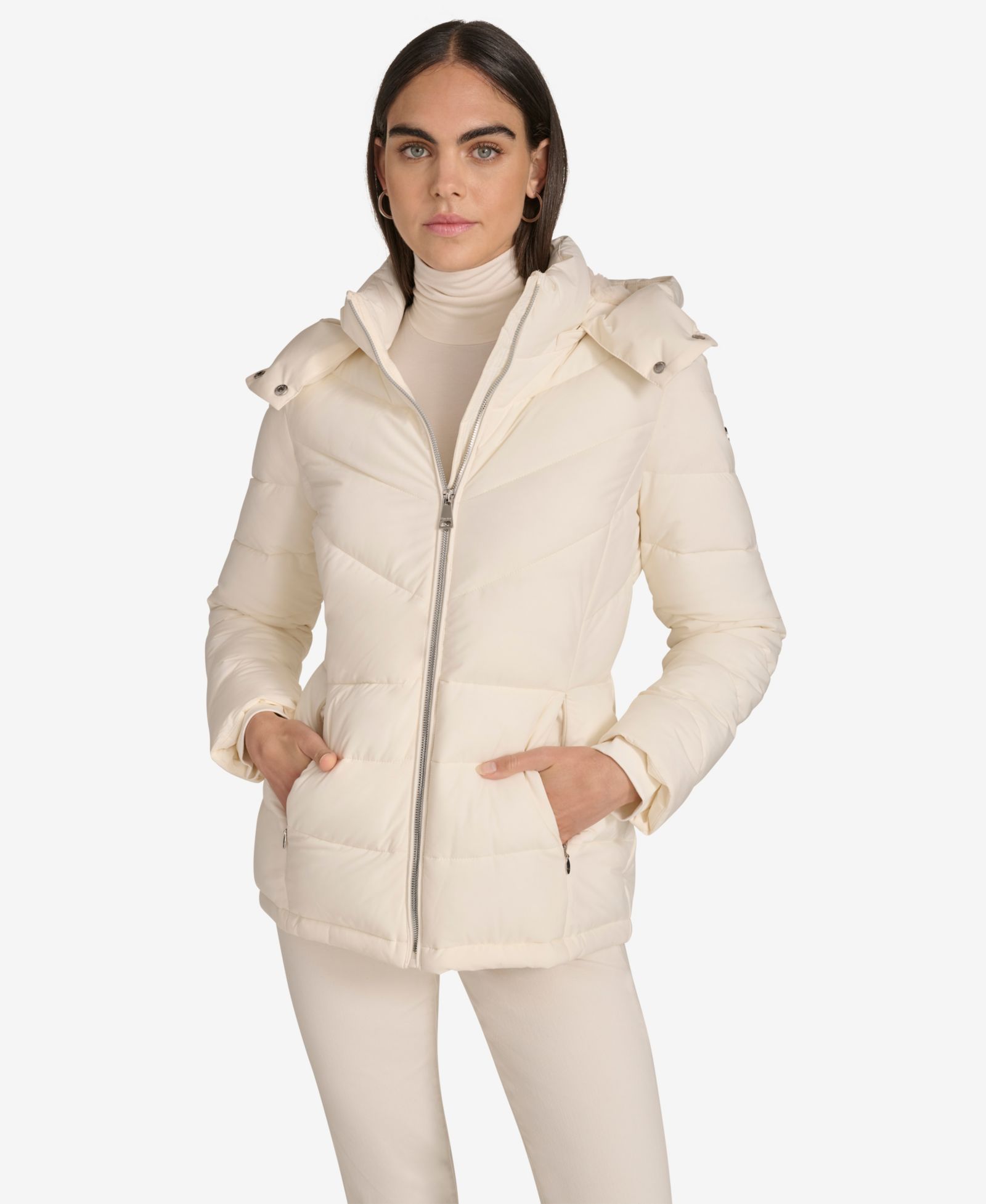 Calvin Klein Women's Short Zip Front Puffer Jacket