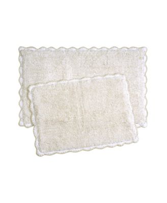 Набор ковриков для ванной Laura Ashley Heathered Crochet Border Cotton