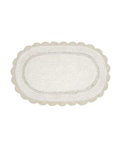 Laura Ashley Crochet Cotton Bath Rug, 21" x 34"