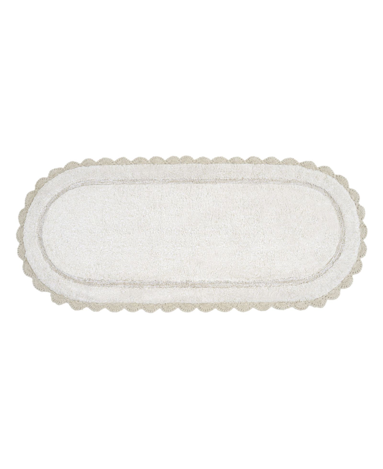 Laura Ashley Crochet Cotton Bath Rug, 24" x 60"