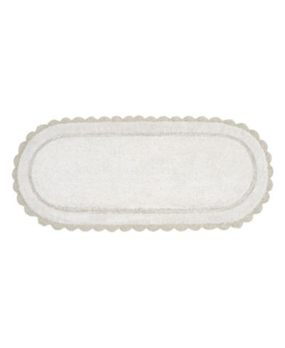 Laura Ashley Crochet Cotton Bath Rug, 24" x 60"