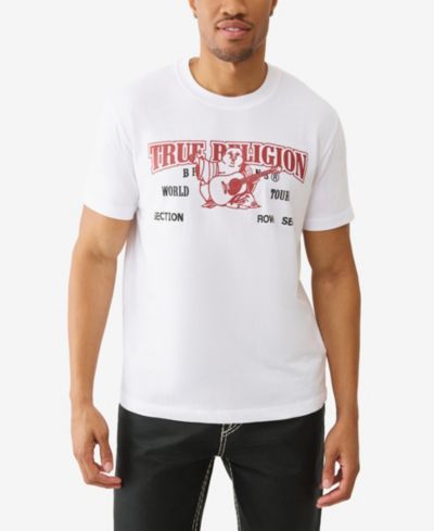 True Religion Мужская футболка с логотипом World Tour Heritage и круглым вырезом