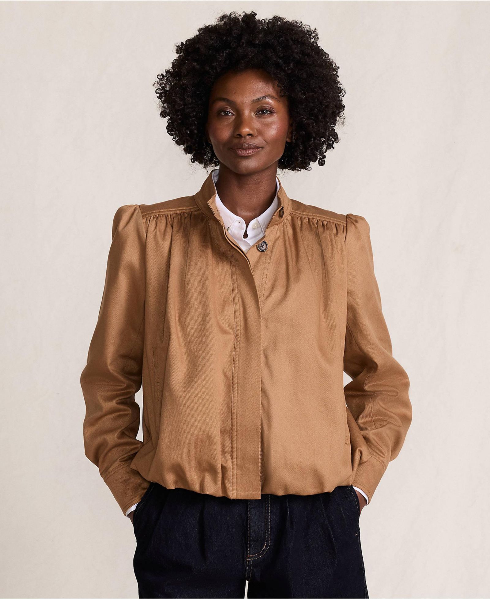 Женская куртка Lands' End Drapey Twill Bubble Hem
