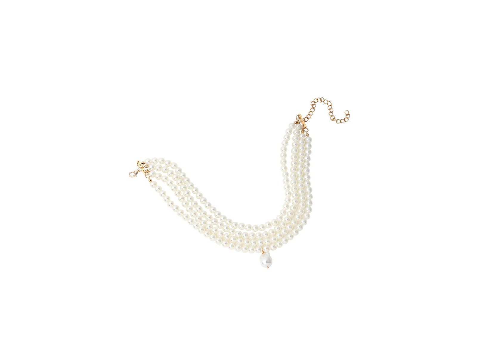 Ожерелье SOHI White Small Jackie Statement