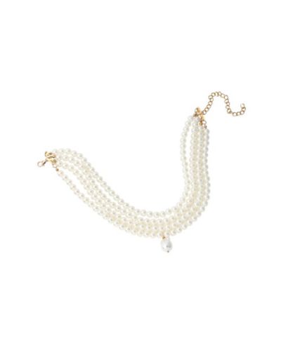 Ожерелье SOHI White Small Jackie Statement