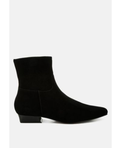 Rag and Co Womens Hakra Flared Heel Suede Boots