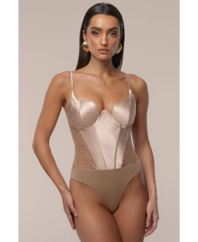 JLUXLABEL Женский кружевной боди