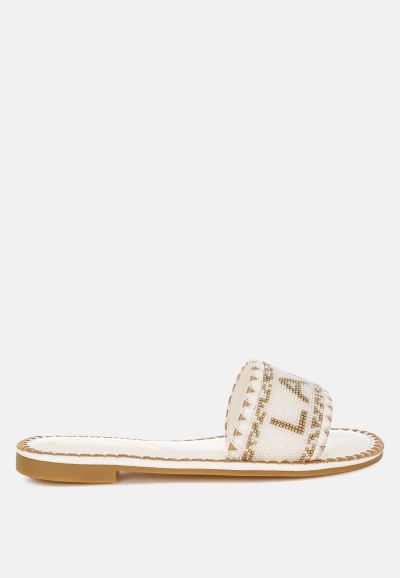London Rag Women's Beaded Lake Como Flat