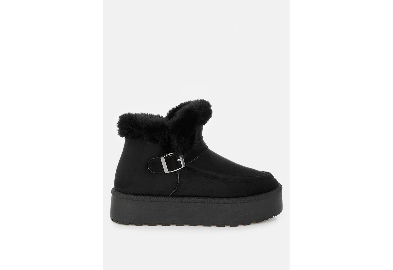London Rag Womens Linka Pin Buckle Detail Snow Boots